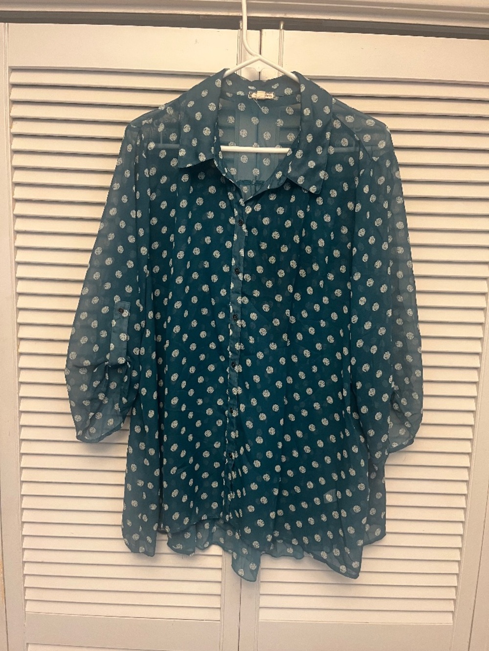Eyeshadow See thru Button up Blouse